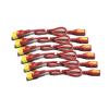 Netzkabelsatz - 6 pcs - verriegelbar - C13 auf C14 - 0,6 m - rot
