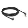 Delock - Netzwerkkabel - RJ-45 (M) nach oben angewinkelt zu RJ-45 (M) nach unten abgewinkelt - 5 m - 4.5 mm - S / FTP - CAT 6a - geschirmt, halogenfrei - Schwarz