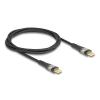 Delock - USB-Kabel - 24 pin USB-C (M) zu 24 pin USB-C (M) - USB 2.0 - 20 V - 5 A - 1 m - unterstützt Power Delivery 3.0, Schnellladen bis 100 W - Schwarz