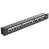 Delock - Patch-Panel mit Kopplern - CAT 6 - STP - RJ-45 X 24 - Schwarz - 1U - 48.3 cm (19")