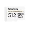 SanDisk High Endurance - Flash-Speicherkarte (microSDXC-an-SD-Adapter inbegriffen) - 512 GB - Video Class V30 / UHS-I U3 / Class10 - microSDXC UHS-I