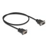 Delock Seriell Kabel RS-232 D-Sub9 Stecker zu Stecker mit schmalem Steckergehäuse 0,5 m