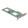 Delock PCI Express 4.0 x8 Karte zu 2 x intern U.2 NVMe SFF-8639 - Bifurcation (LxB: 236 x 87 mm)