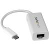 StarTech.com USB-C auf Gigabit Adapter - Thunderbolt 3 kompatibel - Weiß - Unterstützung für Macbook, Windows, Chrome OS - Netzwerkadapter - USB-C - Gigabit Ethernet - weiß
