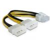 Delock - Netzteil - 4-Pin interner Netzanschluss (12 V) (M) zu 8-poliger PCIe Power (W) - 30 cm