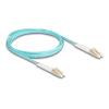 Delock LWL Kabel LC Duplex zu LC Duplex Multimode OM3 winkelbar 2 m