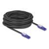 Delock - Netzwerkkabel - RJ-45 (M) gewinkelt zu RJ-45 (M) gewinkelt - 10 m - 6 mm - UTP - CAT 6 - halogenfrei - Schwarz