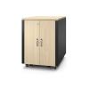 APC NetShelter - Schrank (horizontal) - schallisoliert - Wechselstrom 230 V - Ahorn - 17U - 48.3 cm (19")