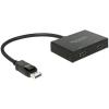 Delock Displayport 1.2 Splitter 1 x Displayport in > 2 x HDMI out 4K - Video- / Audio-Splitter - 1 x DisplayPort + 2 x HDMI - Desktop