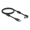 Delock USB 5 Gbps Kabel Typ-A Stecker zu Typ-B Stecker 90° unten gewinkelt 1 m