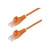 StarTech.com - Patch-Kabel - RJ-45 (M) zu RJ-45 (M) - 25 cm - 3.6 mm - UTP - CAT 5 / 5e / 6 - IEEE 802.3bt - halogenfrei, ohne Haken, gerade - orange