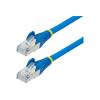 StarTech.com 50cm CAT6a Kabel, LSZH, 10 Gbit SFTP Netzwerk / Ethernet Kabel - Patch-Kabel - RJ-45 (M) zu RJ-45 (M) - 50 cm - S / FTP - CAT 6a - IEEE 802.3bt - halogenfrei, geformt, ohne Haken, verseilt - Blau