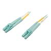 Eaton Tripp Lite Series 10Gb / 40Gb / 100Gb Duplex Multimode 50 / 125 OM4 LSZH Fiber Patch Cable (LC / LC), Aqua, 2M (6.6 ft.) - Patch-Kabel - LC Multi-Mode (M) zu LC Multi-Mode (M) - 2 m - 2 m - Glasfaser - Duplex - 50 / 125 Mikrometer - OM4 - Aquamarin