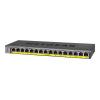Switch 16-Port Gigabit unmanaged Switch PoE / PoE+, 76W PoE Budget lüfterlos, Metallgehäuse, Desktop / Rack- Wandbefestigung