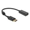 Delock Adapter DisplayPort 1.2 Stecker zu HDMI Buchse 4K Passiv schwarz