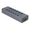 Delock - Hub - 5 Gbps, with switch, SD / Micro SD slot - 6 x USB - Desktop