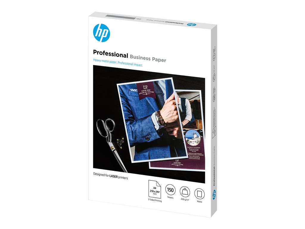 HP Professional - Matt - A4 (210 x 297 mm) - 200 g / m² - 150 Blatt Fotopapier - für Color LaserJet Enterprise MFP M480, LaserJet Managed Flow MFP E87660, Neverstop 1001