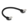 Delock RJ45 Netzwerkkabel Cat.6A S / FTP 45 Grad nach oben gewinkelt 0,25 m schwarz