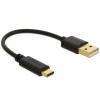 Delock - USB-Kabel - USB (M) zu 24 pin USB-C (M) - 3 A - 15 cm - Schwarz