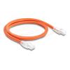 Delock - Patch-Kabel - RJ-45 (M) zu RJ-45 (M) - 1 m - 7.8 mm - S / FTP - CAT 8.1 - geformt, ohne Haken - orange
