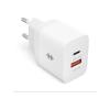 HyperJuice - Netzteil - 20 Watt - PD - 2 Ausgabeanschlussstellen (USB, 24 pin USB-C) - weiß - Europa