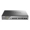 D-Link DSS 200G-10MPP - Switch - managed - 8 x 10 / 100 / 1000 (PoE) + 2 x Gigabit SFP - an Rack montierbar - PoE (242 W)