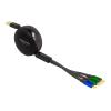 Delock - USB-Kabel - USB (M) zu Micro-USB Typ B, 24 pin USB-C (M) - USB 2.0 - 10 V - 3 A - 1.13 m - einziehbar, flach, bis zu 480 Mbps - Schwarz