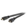 C2G 30m Active High Speed HDMI Cable In-Wall, CL3-Rated - HDMI-Kabel - HDMI männlich zu HDMI männlich - 30 m - Doppelisolierung - Schwarz