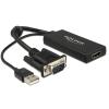 Delock - Videokonverter - VGA - HDMI - Schwarz - retail