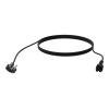 250 V - 10 A - IEC 60320 C5 (Kleeblatt) zu UK BS1363 Stecker - Außendurchmesser 7,1 mm - 3 m - schwarz