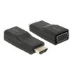 Delock - Videokonverter - HDMI - VGA - Schwarz - retail