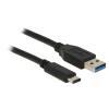 Delock - USB-Kabel - 24 pin USB-C (M) zu USB Typ A (M) - USB 3.1 Gen 2 - 1 m - umkehrbarer C-Stecker - Schwarz