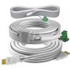 10 m professionelles Installationskabelpaket - Kabel vorkonfektioniert zum direkten Einstecken in die Rückseite der Frontplattenmodule - enthält 1 x VGA-Kabel, 1 x Miniklinkenkabel, 1 x HDMI-Kabel (4k, 28 AWG) - weiß