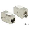 Delock Keystone module - Modulare Eingabe - CAT 6a - STP - RJ-45 (Packung mit 24)