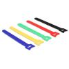 Delock farbig - Klettverschluss - 15 cm - Schwarz, Blau, Gelb, Rot, grün (Packung mit 10)