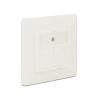 Delock Keystone Wall Outlet - Wanddose - Pure White, RAL 9010 - 2 Ports