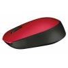 Logitech M171 - Maus - kabellos - 2.4 GHz - kabelloser Empfänger (USB) - Schwarz, Rot