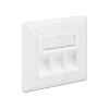 Delock Keystone Wall Outlet - Wanddose - Pure White, RAL 9010 - 3 Ports