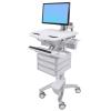 Ergotron Cart with LCD Arm, 3 Drawers - Wagen - offene Architektur - für LCD-Display / PC-Ausrüstung - Kunststoff, Aluminium, verzinker Stahl - Bildschirmgröße: bis zu 61 cm (bis zu 24 Zoll)