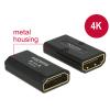Delock - HDMI Kupplung - HDMI weiblich zu HDMI weiblich - Schwarz - 4K Unterstützung