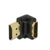 Delock - HDMI-Adapter - HDMI weiblich zu HDMI männlich - Schwarz - 90° Stecker, 4K Unterstützung
