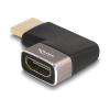 Delock HDMI Adapter Stecker zu Buchse 90 grad rechts gewinkelt 8K 60 Hz grau Metall
