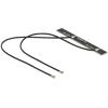 Delock WLAN Twin Antenna 2 x MHF IV 802.11 ac / a/h / b/g / n 5 dBi 150 mm PCB internal self adhesive - Antenne - Wi-Fi - 5 dBi - Schwarz