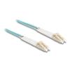 Delock LWL Kabel LC Duplex zu LC Duplex Multimode OM3 winkelbar 10 m