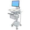 Ergotron Cart with LCD Pivot, LiFe Powered, 1 Tall Drawer - Wagen - für LCD-Display / PC-Ausrüstung - verriegelbar - medizinisch - Aluminium, verzinker Stahl, hochwertiger Kunststoff - Bildschirmgröße: bis zu 55,9 cm (bis zu 22 Zoll) - 40 Ah - Lithiu