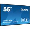 55" 3840x2160, UHD VA panel, Haze 25% 500cd / m2, Landscape and Portrait, Speakers 2x 10W, 3x HDMI, USB 2.0 x2, WiFi, LAN, Media Play USB Port, Control LAN / RS232C, iiSignage2 (CMS / DMS), E-Share, Android 11 OS, file- and web browser, 24 / 7 Operation,
