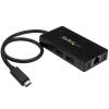 Hub USB C 3 Port GbE C to A, Power Adapt
