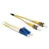 Delock - Netzwerkkabel - LC Single-Modus (M) zu ST Einzelmodus (M) - 2 m - Glasfaser - 9 / 125 Mikrometer - OS2 - halogenfrei - Gelb