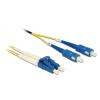 Delock - Netzwerkkabel - LC Single-Modus (M) zu SC Single-Modus (M) - 2 m - Glasfaser - 9 / 125 Mikrometer - OS2 - halogenfrei - Gelb