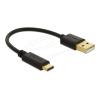 Delock - USB-Kabel - USB (M) zu 24 pin USB-C (M) - 3 A - 15 cm - Schwarz